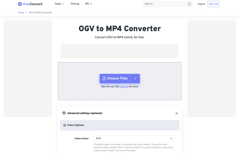 FreeConvert Online OGV to MP4 Converter