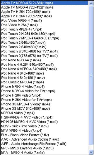 Apple TV Video Converter - profile