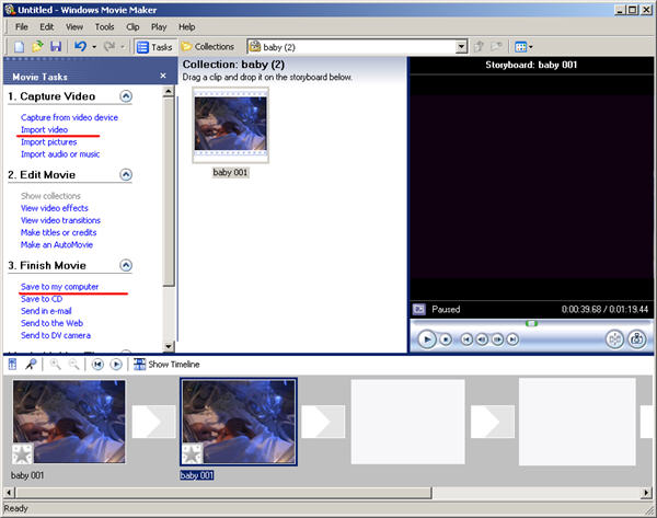 Edit DVD with Windows Movie Maker