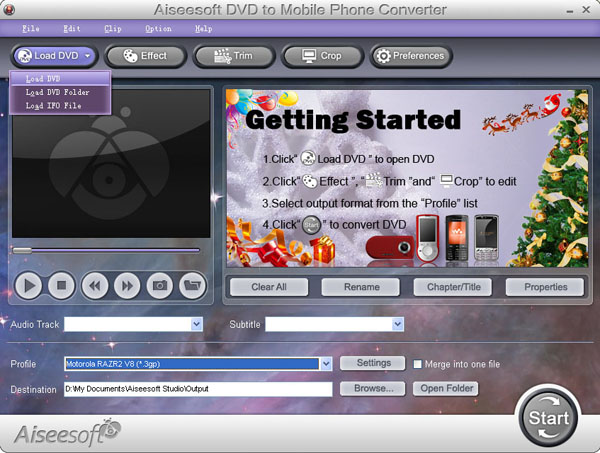 Convert DVD movie to phone