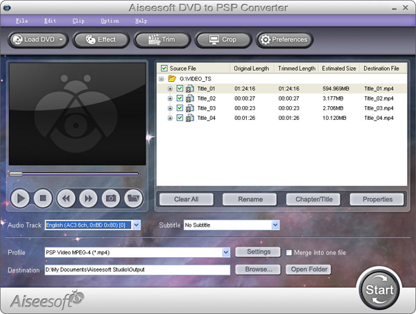 Convert DVD to PSP