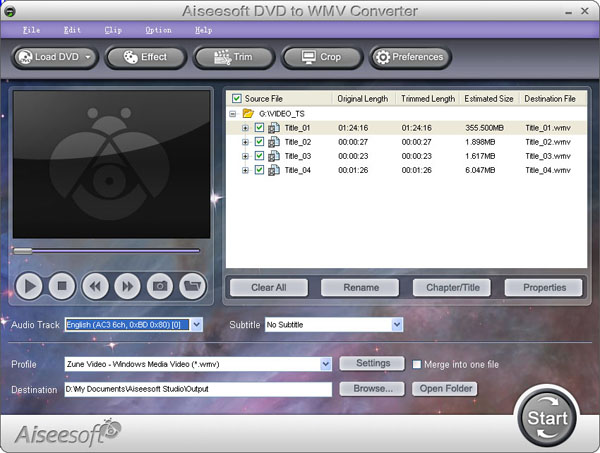 Convert DVD to WMV