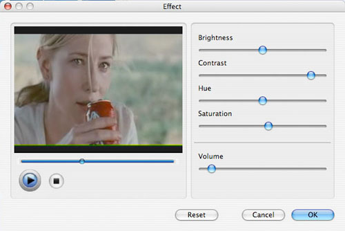 iPhone Video Converter for Mac - effect