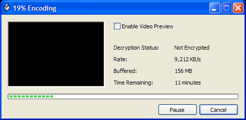 burn DVD movie - Encoding