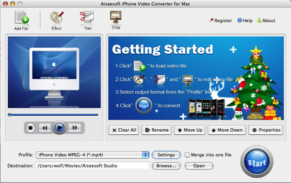 iPhone Video Converter for Mac - add video
