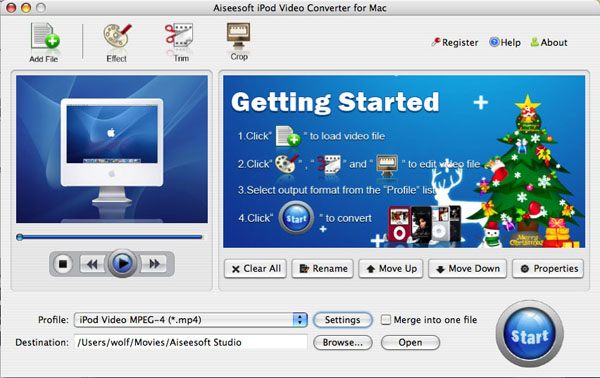 iPod Video Converter for Mac - add video
