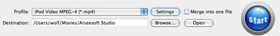 iPod Video Converter for Mac - merge