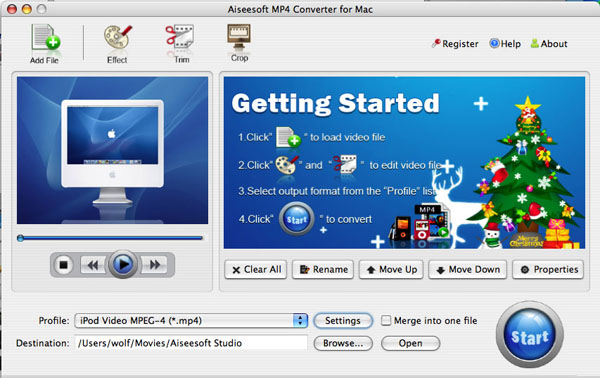 MP4 Converter for Mac - add video