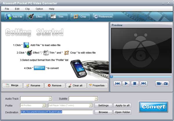 Pocket PC Video Converter - add file