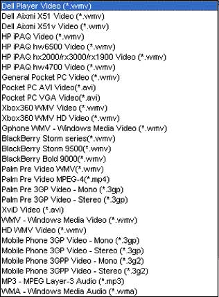 Pocket PC Video Converter - profile
