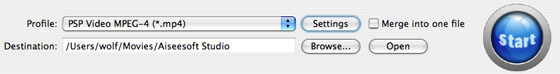 PSP Video Converter for Mac - merge