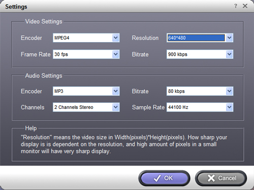 copt DVD to iPod settings