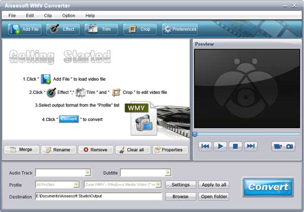WMV Converter - add file