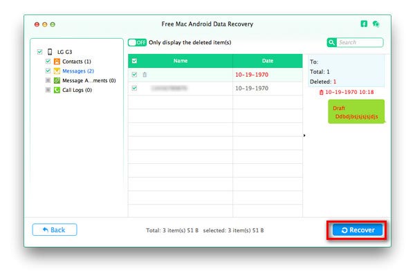 Select Files and Recover