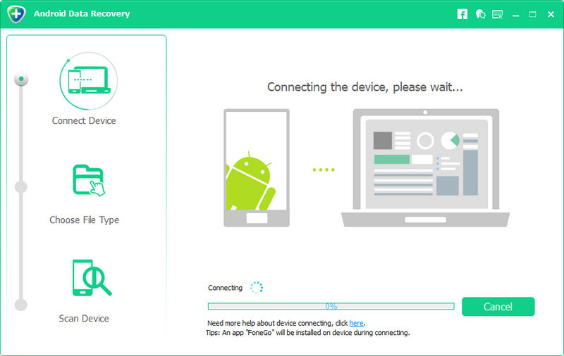 Connect Android to Android data recovery