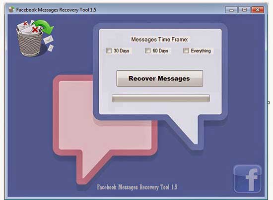 Facebook messages recovery tool