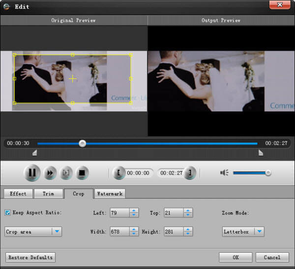 Apple TV Video Converter - Crop Video