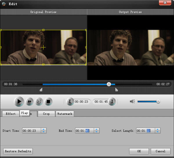 Apple TV Video Converter - Trim Video