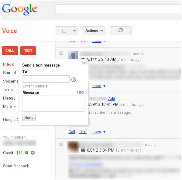 Open Messages with Google Voice