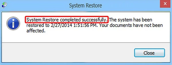 Start restore the system