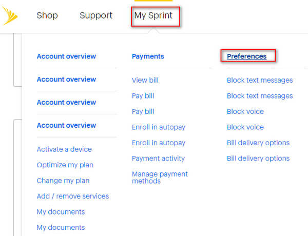 how to check your sprint voicemail from a landline