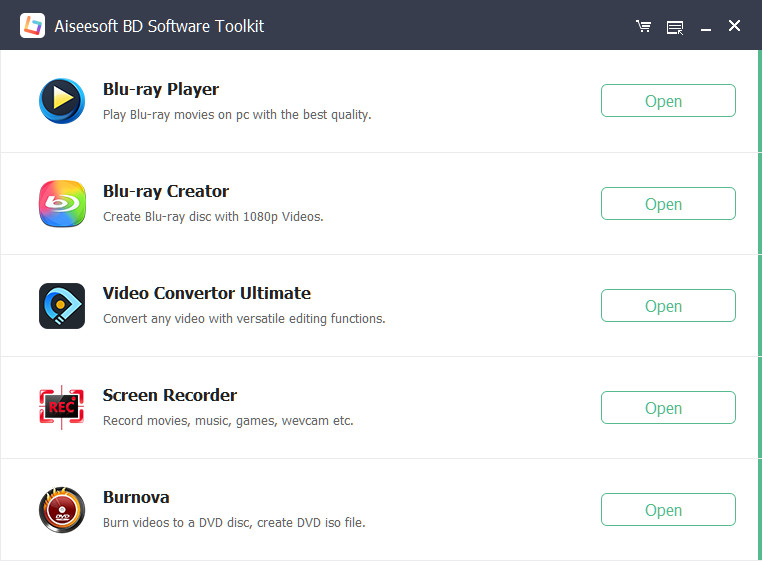 Screenshot of Aiseesoft BD Software Toolkit