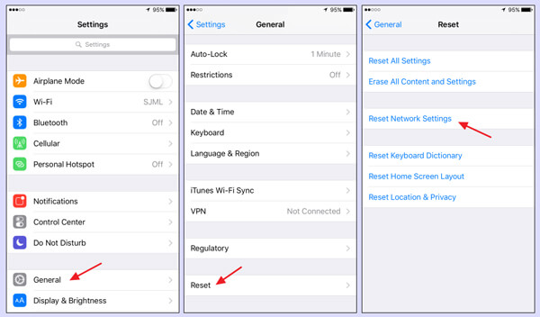 Reset network setting