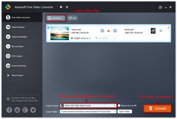 Convert MOD file