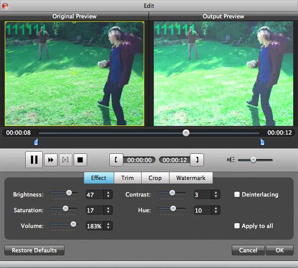 edit Blu-ray effect on Mac
