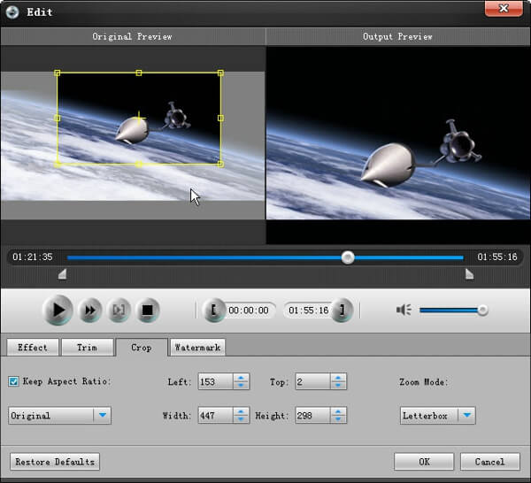 edit DVD effect