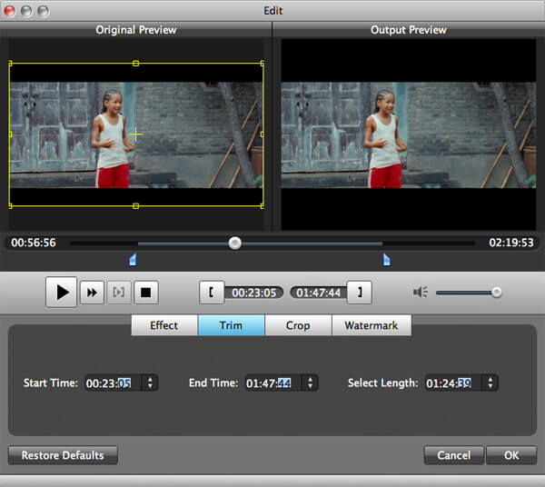 DVD Ripper for Mac - trim