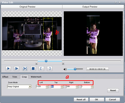 HD video converter crop