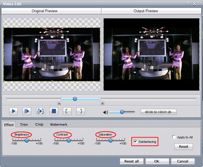 WMV converter effect