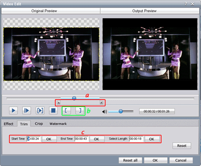 WMV converter trim