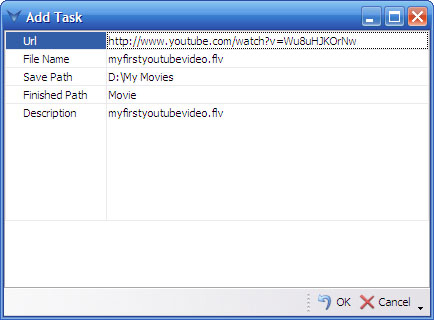 Add task window