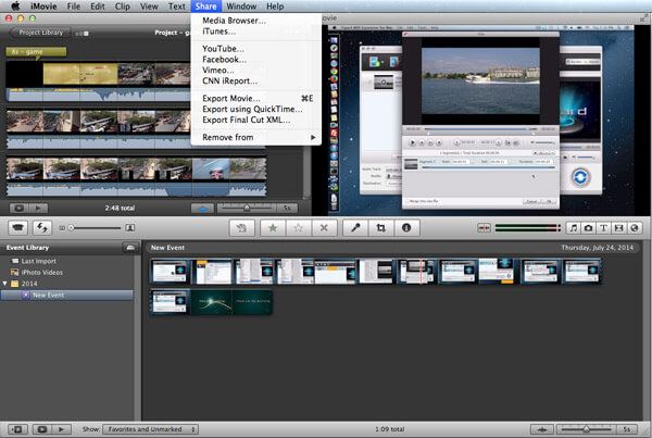 Export Project on iMovie