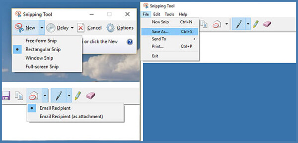 Screenshot on a Windows 7