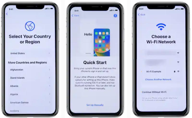 Activate New iPhone Quick Start Set Up Manually