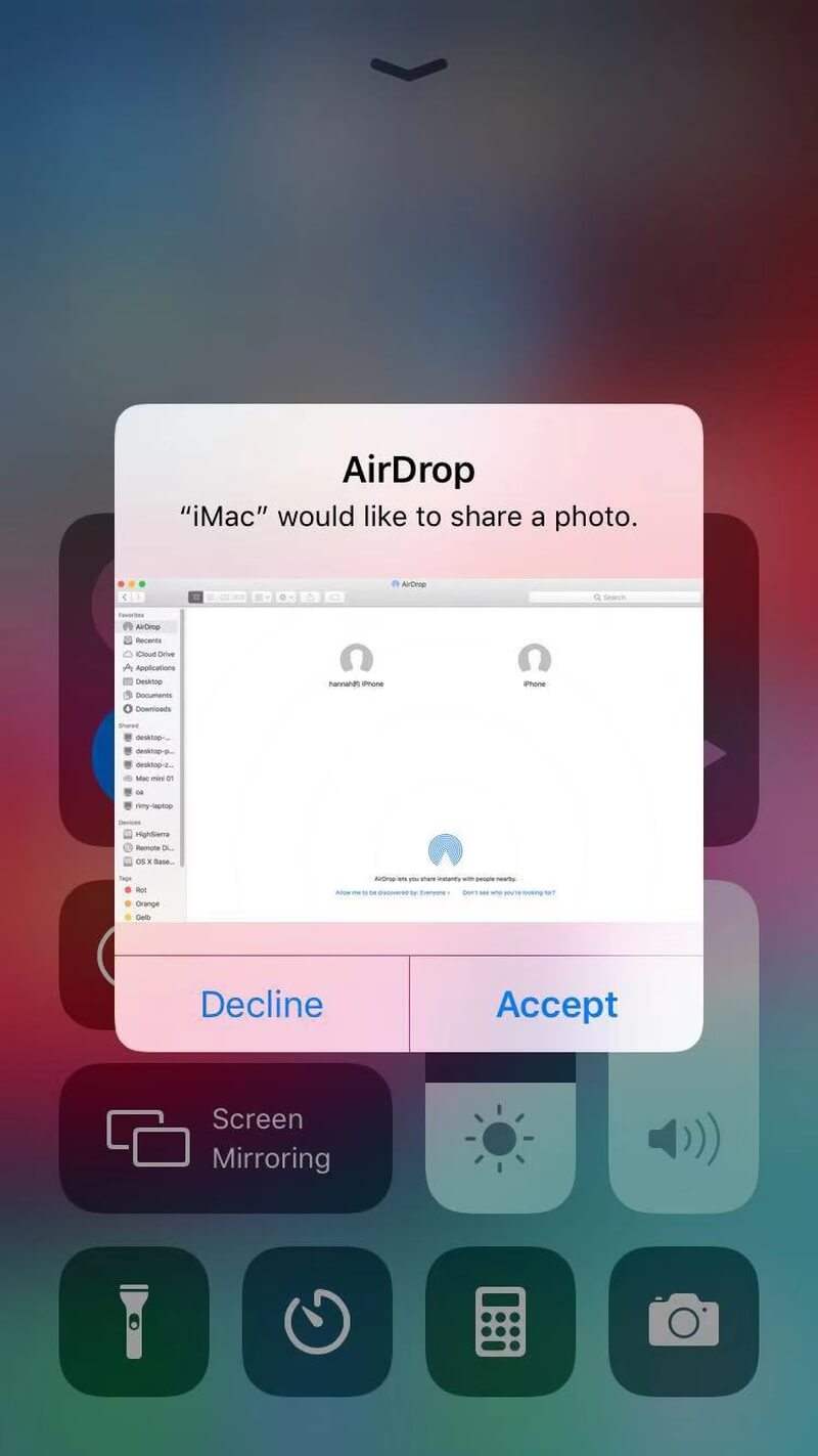 Accept from Mac