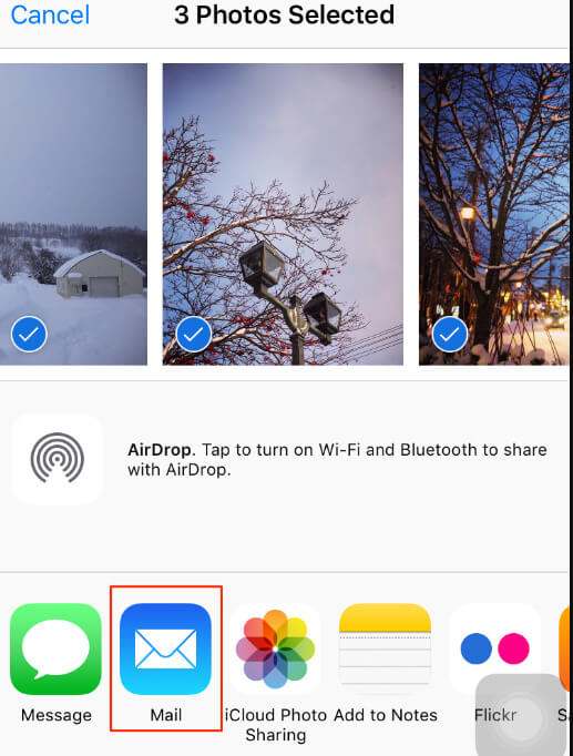 Backup iPhone Photos to Mac with Email