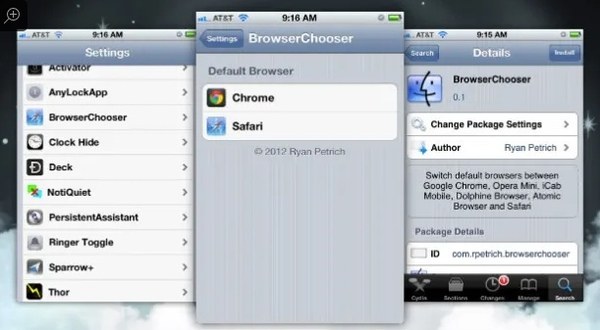 Change default browser on iPhone