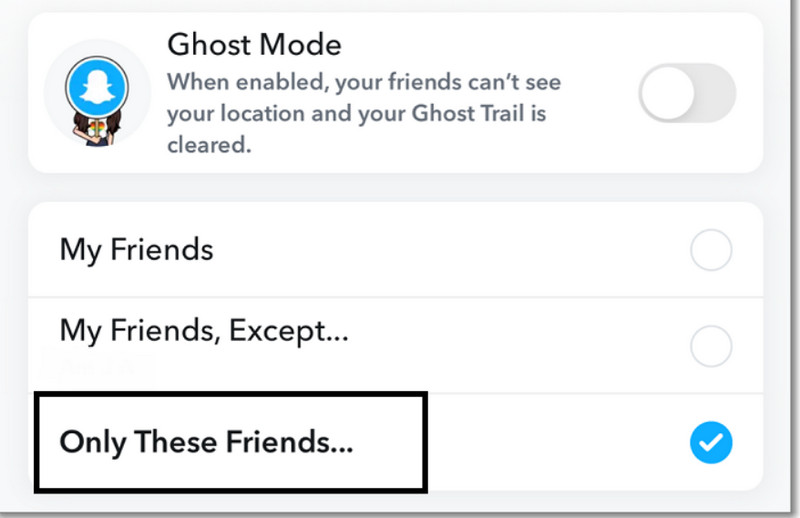 Choose Specific Friends Fake Location on Snap Map