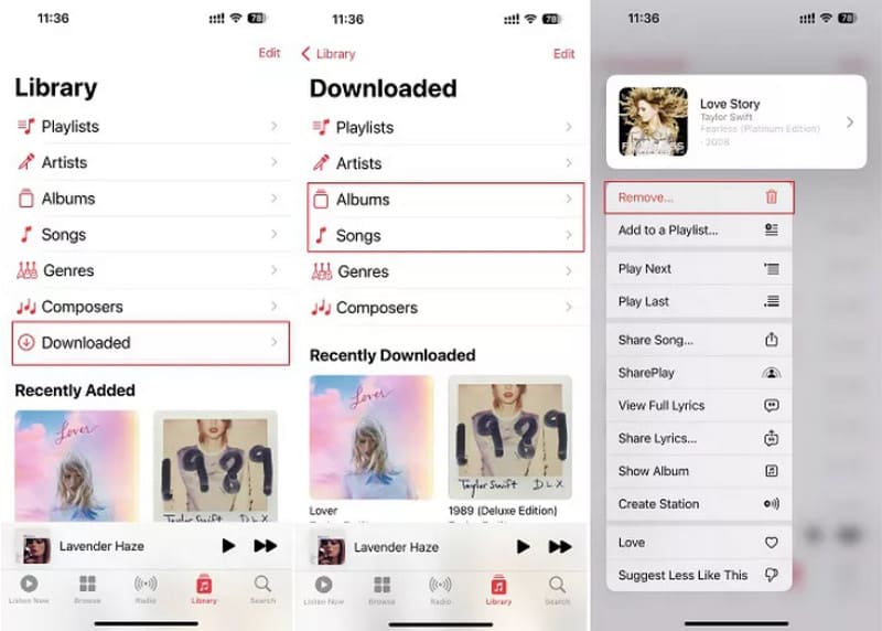 Music App Remove from Download
