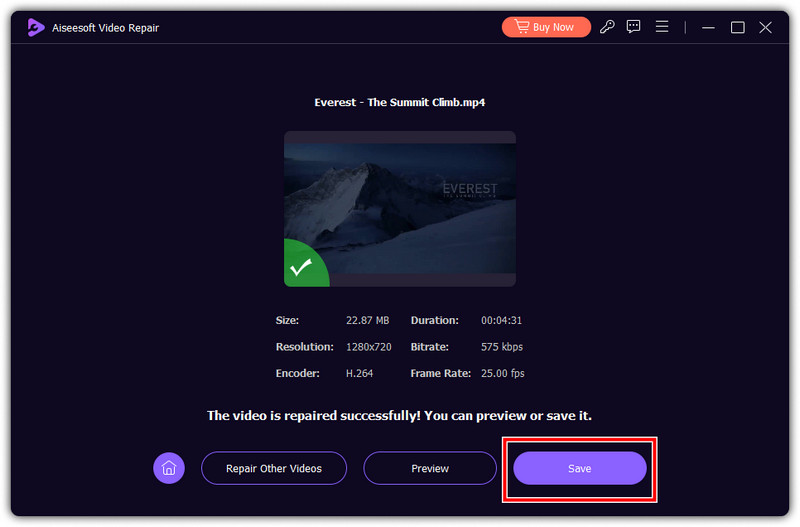 Download Repaired Video