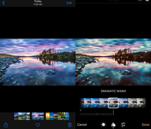Edit Slideshow Photos on iPhone