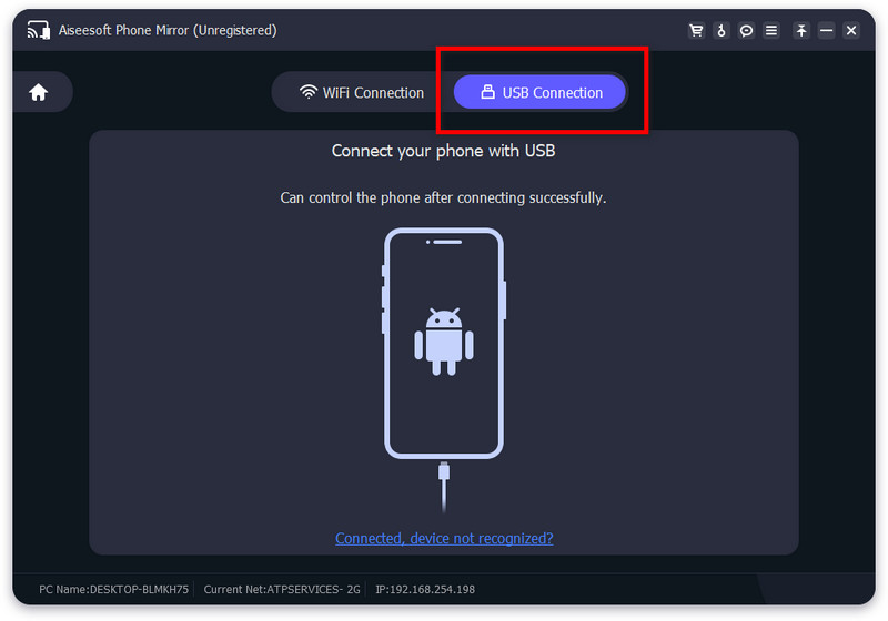 Connect Android via USB
