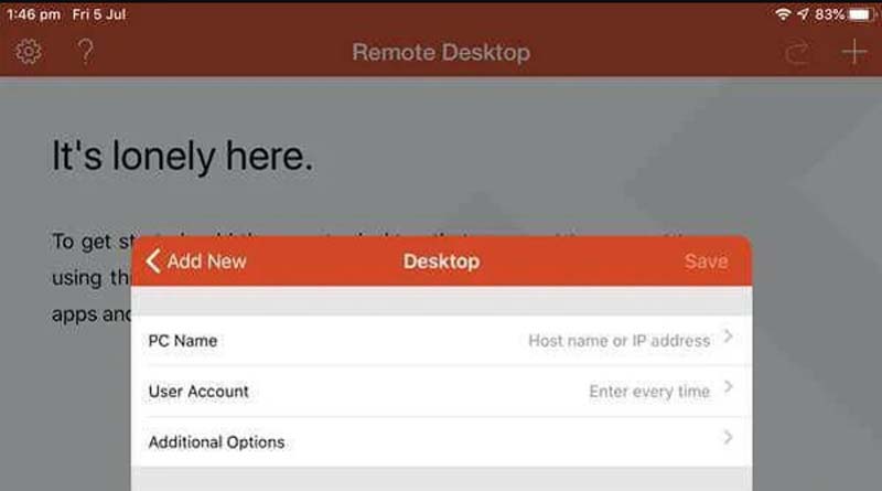Windows Remote Desktop User Account