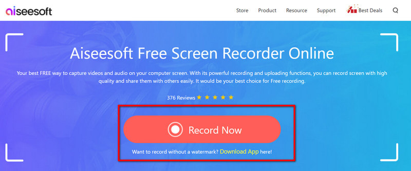 Click Record Now