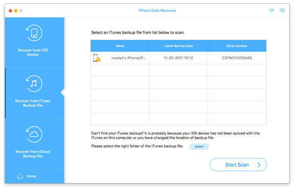 Recover from iTunes ot iCloud