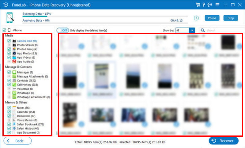 Select Video to Recover